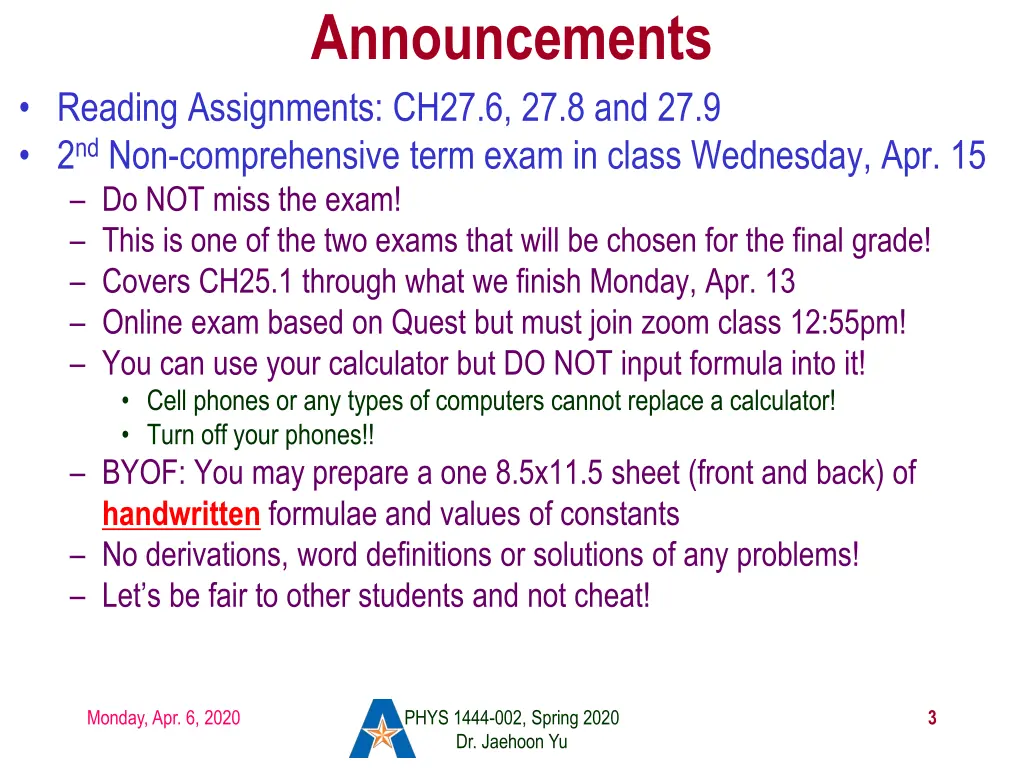 announcements