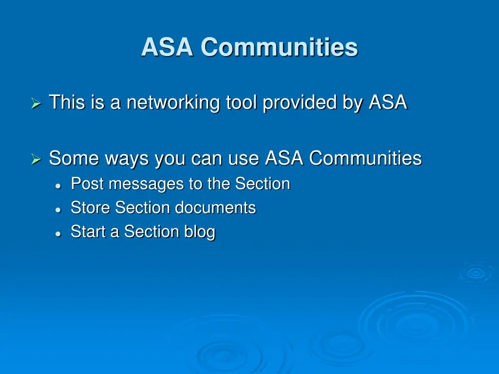 asa communities