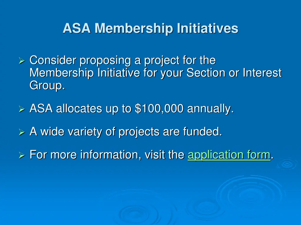 asa membership initiatives