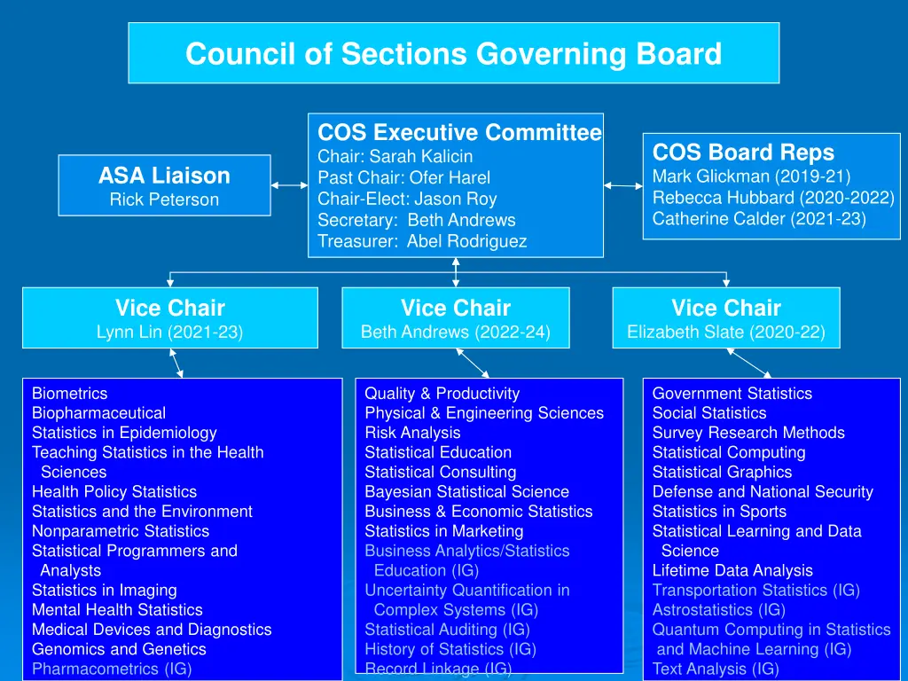 council of sections governing board