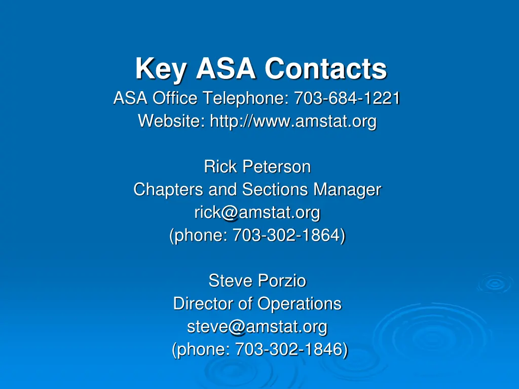 key asa contacts asa office telephone
