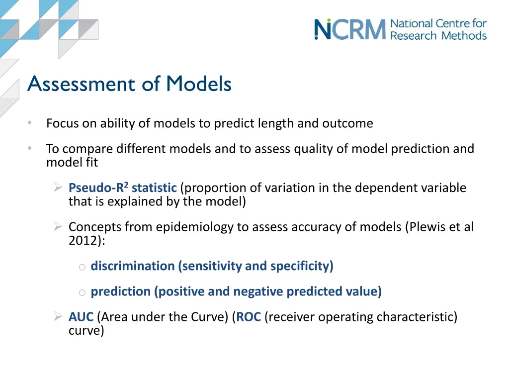 assessment of models