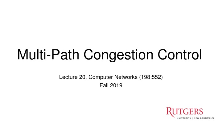 multi path congestion control