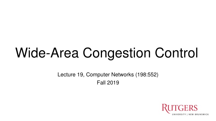 wide area congestion control