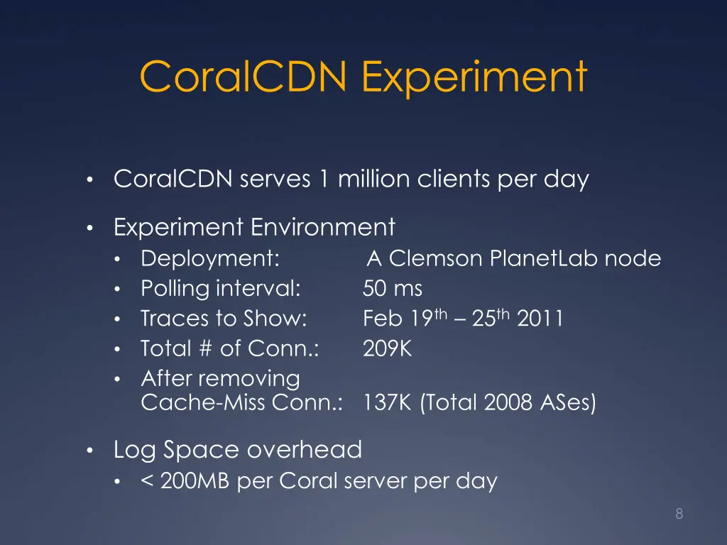 coralcdn experiment