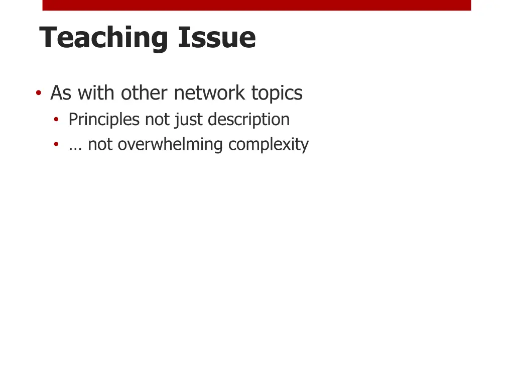 teaching issue