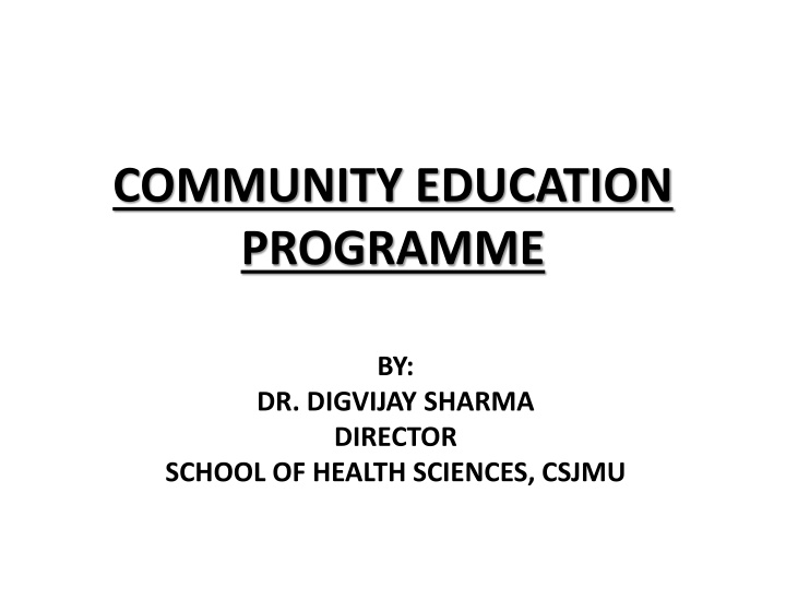 community education programme