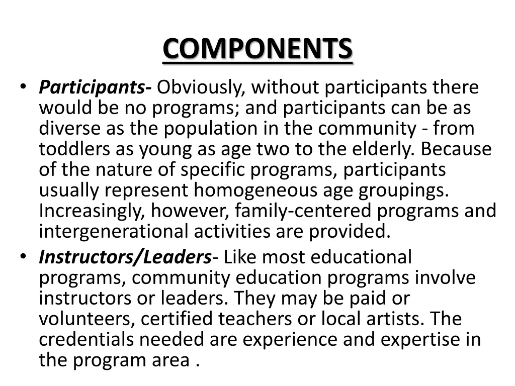 components 1