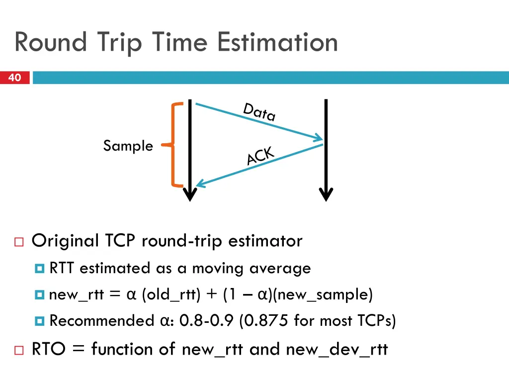 round trip time estimation