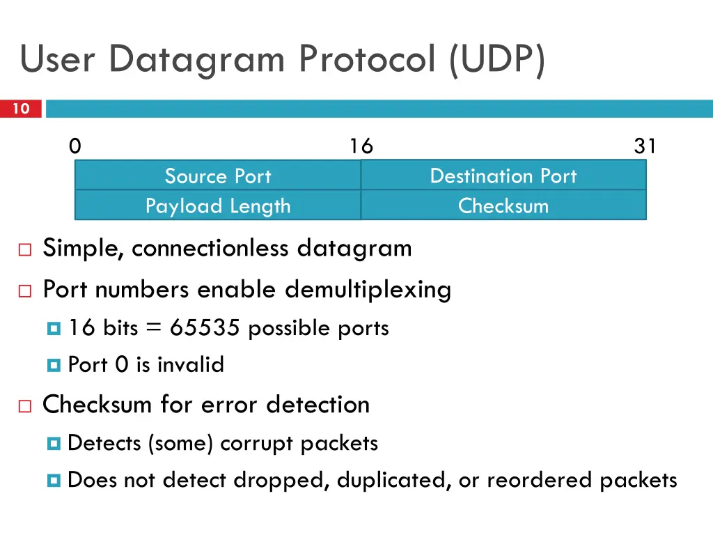 user datagram protocol udp