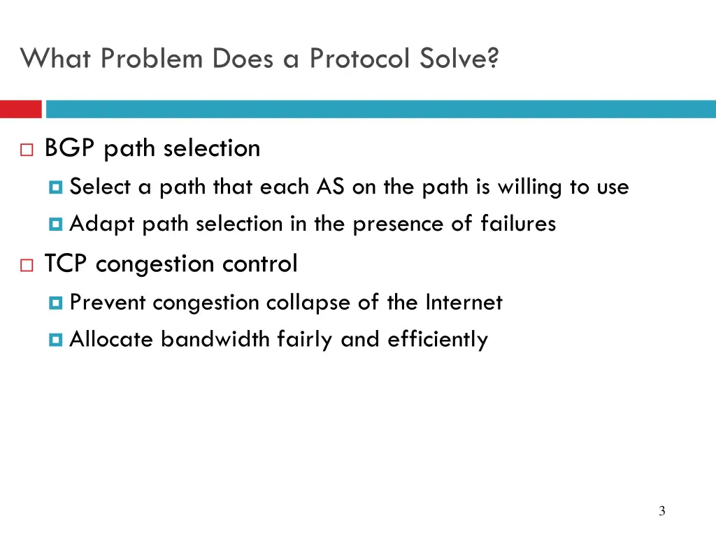 what problem does a protocol solve