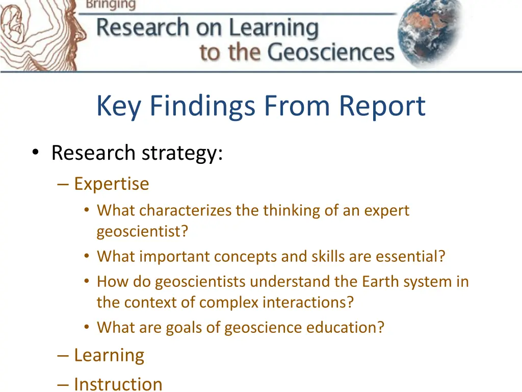 key findings from report 2