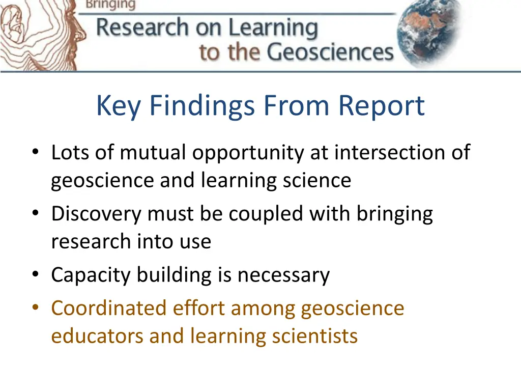 key findings from report