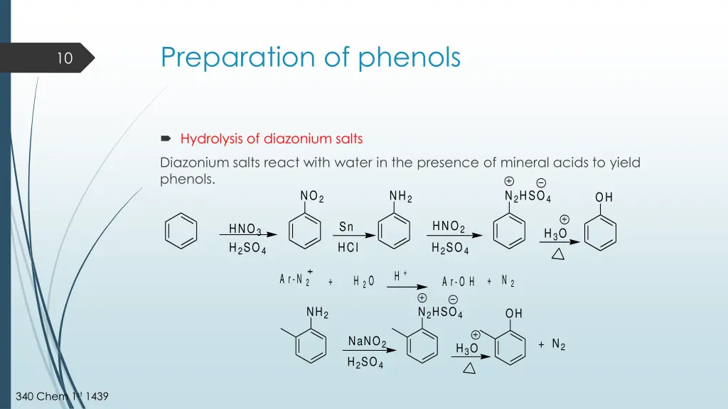 preparation of phenols
