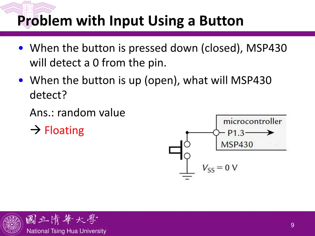 problem with input using a button