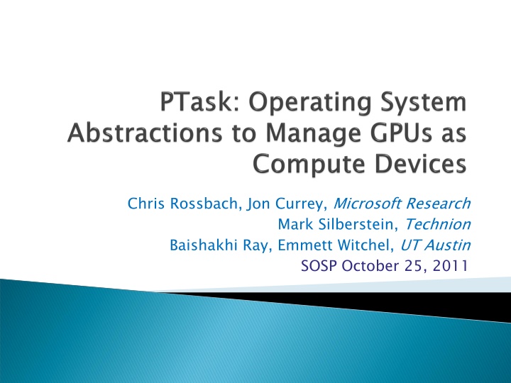 chris rossbach jon currey microsoft research mark