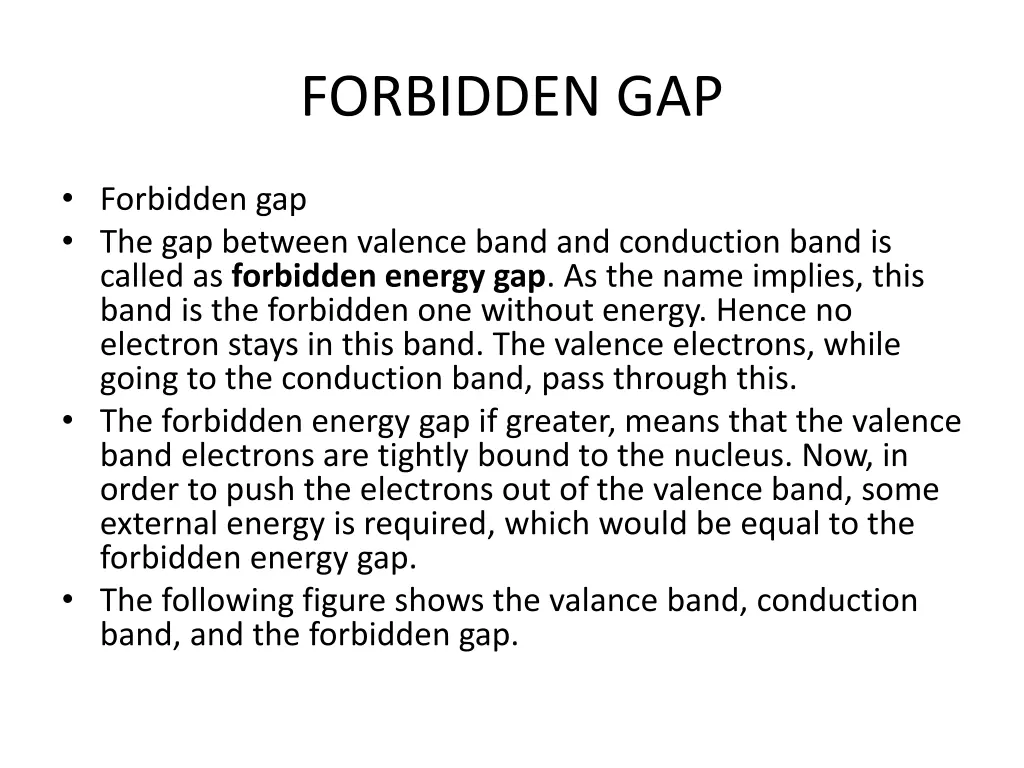 forbidden gap