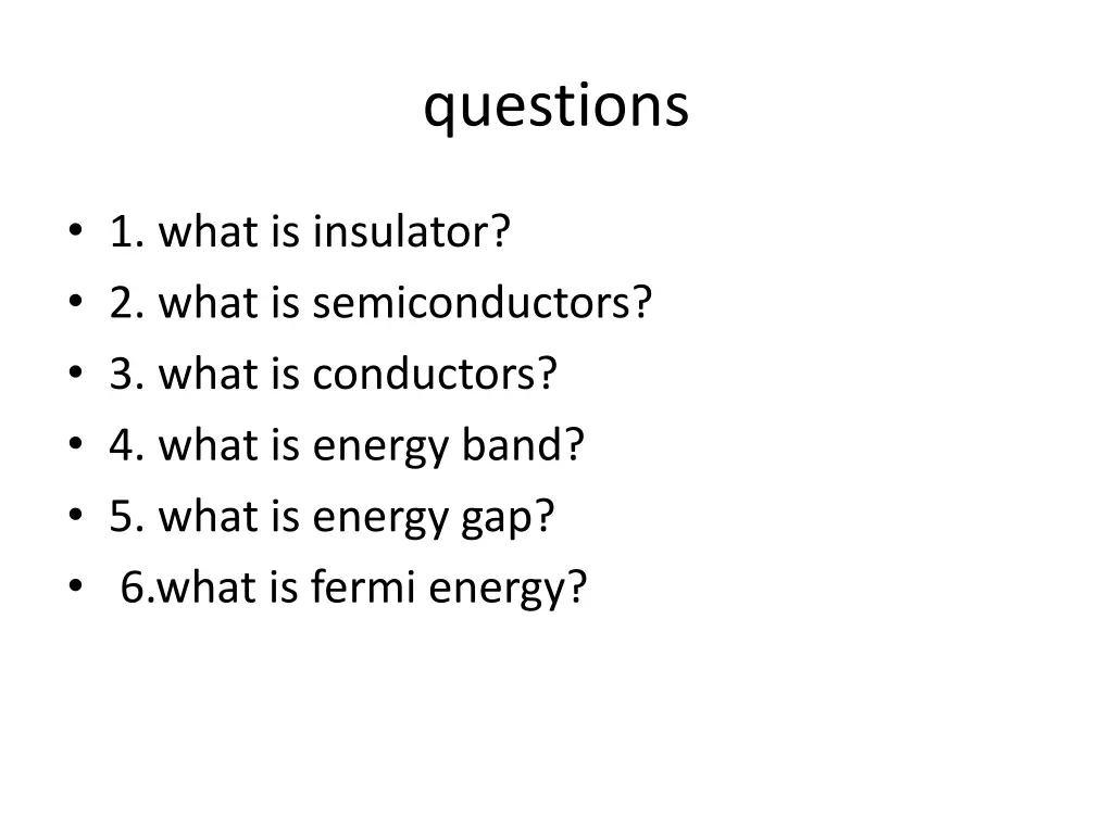 questions
