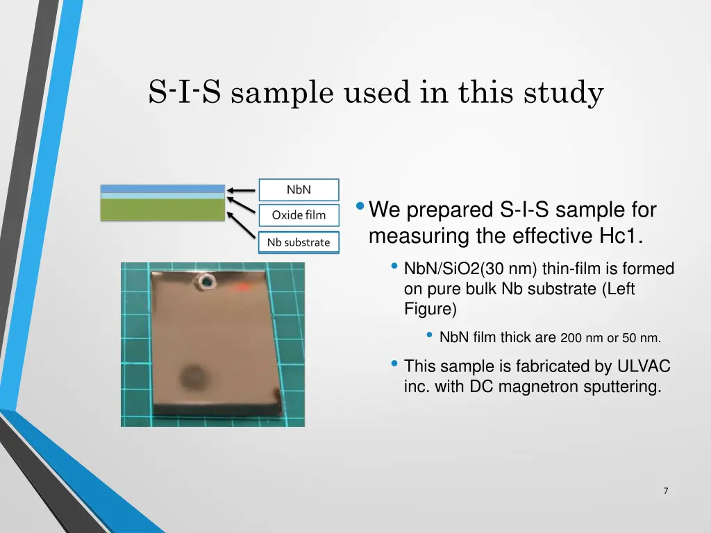 s i s sample used in this study