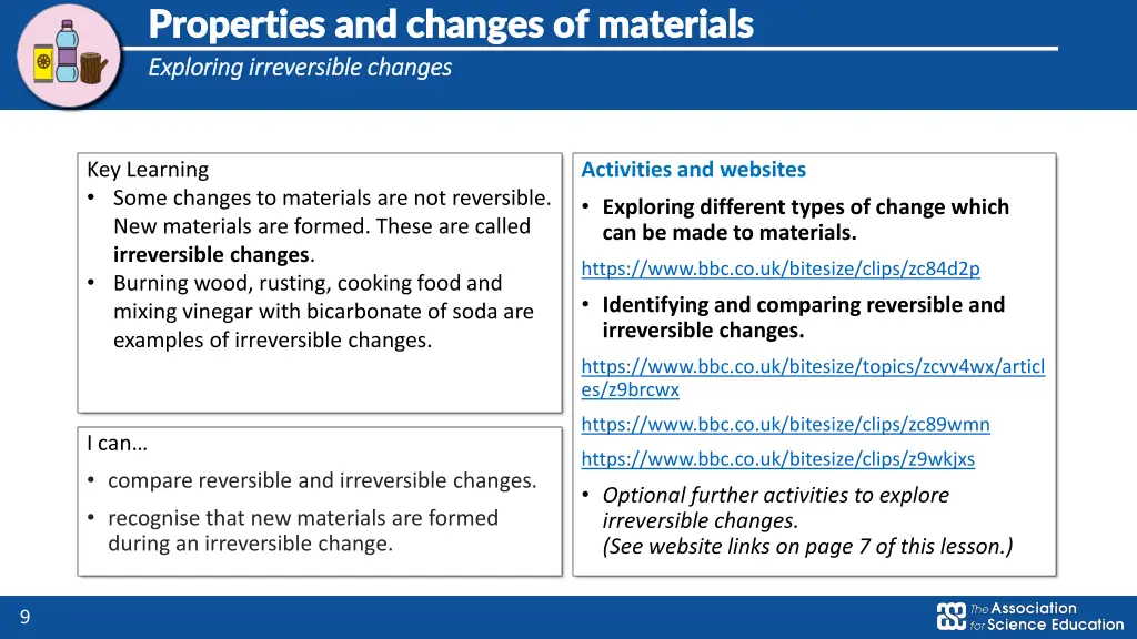 properties and changes of materials properties 5