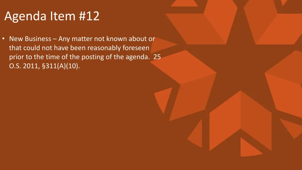 agenda item 12