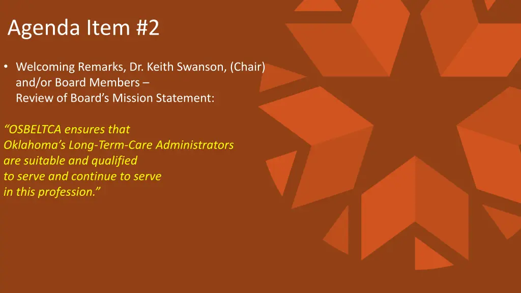 agenda item 2
