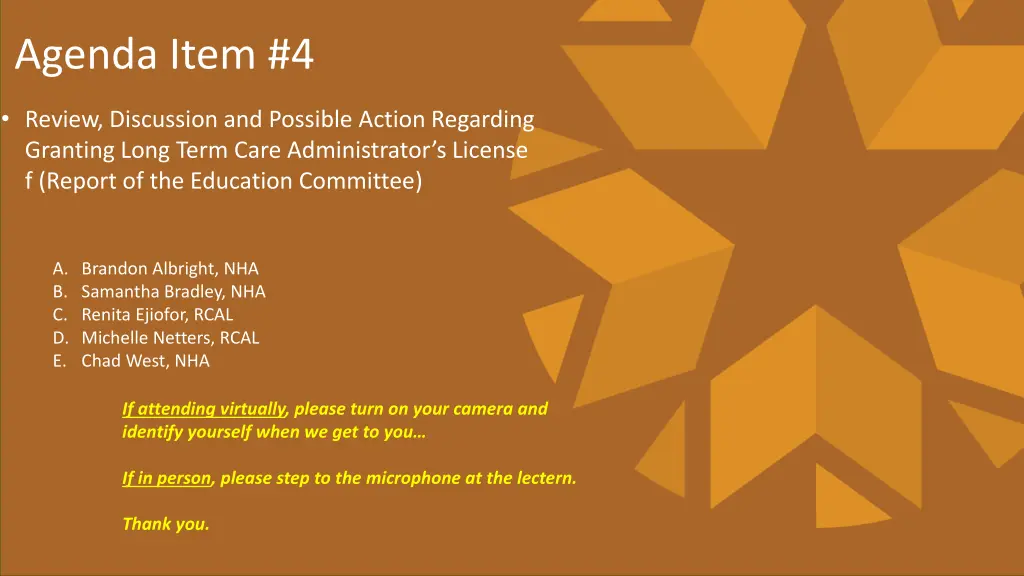 agenda item 4