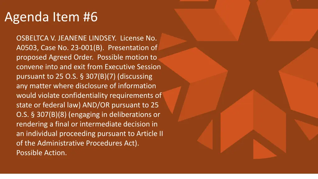 agenda item 6