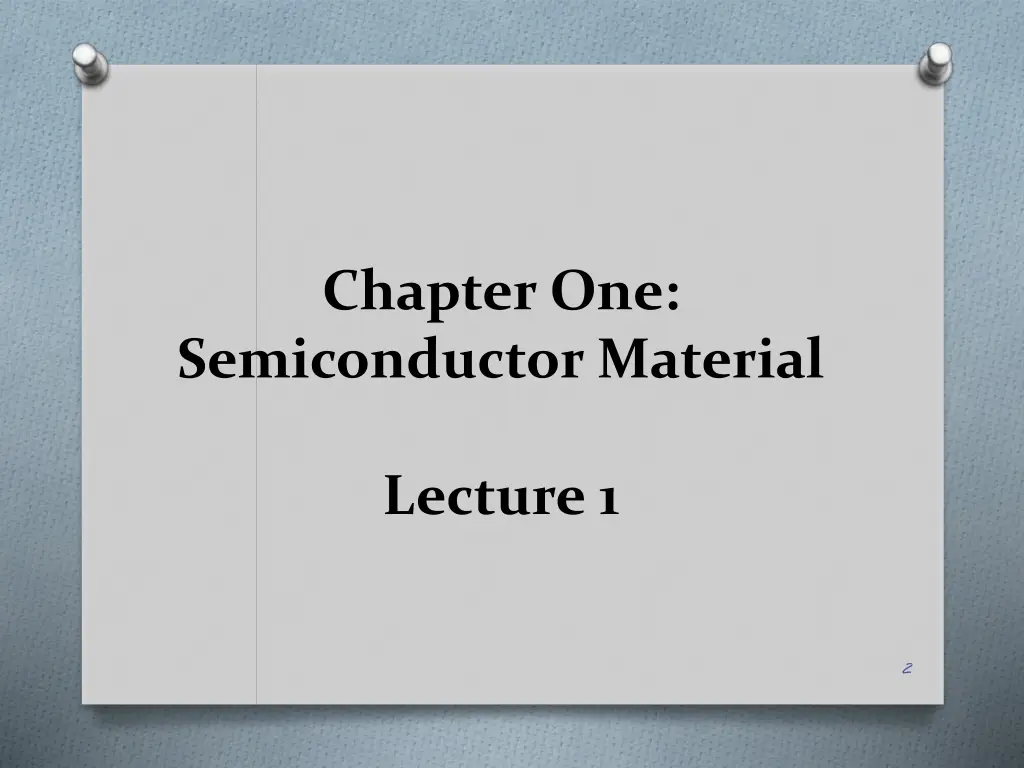chapter one semiconductor material
