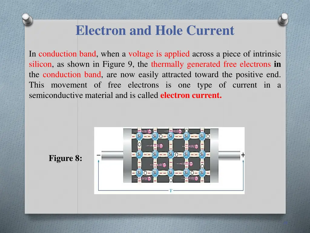 electron and hole current