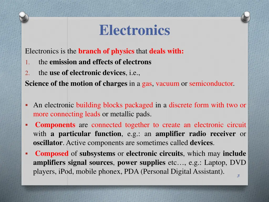 electronics