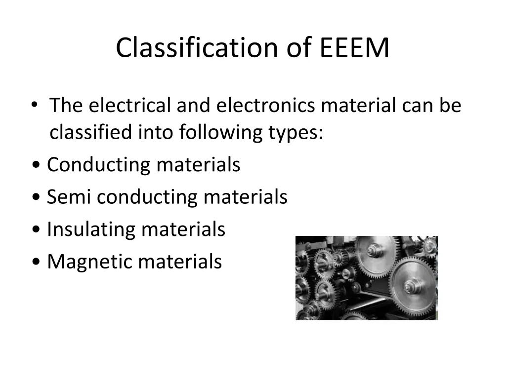 classification of eeem
