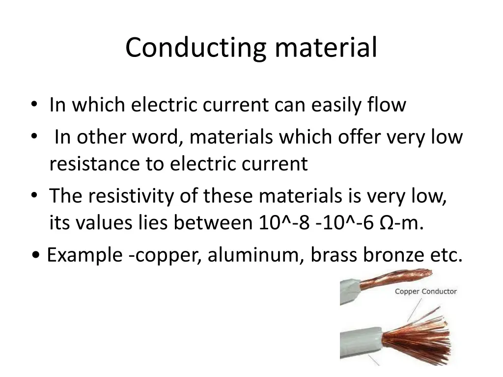 conducting material