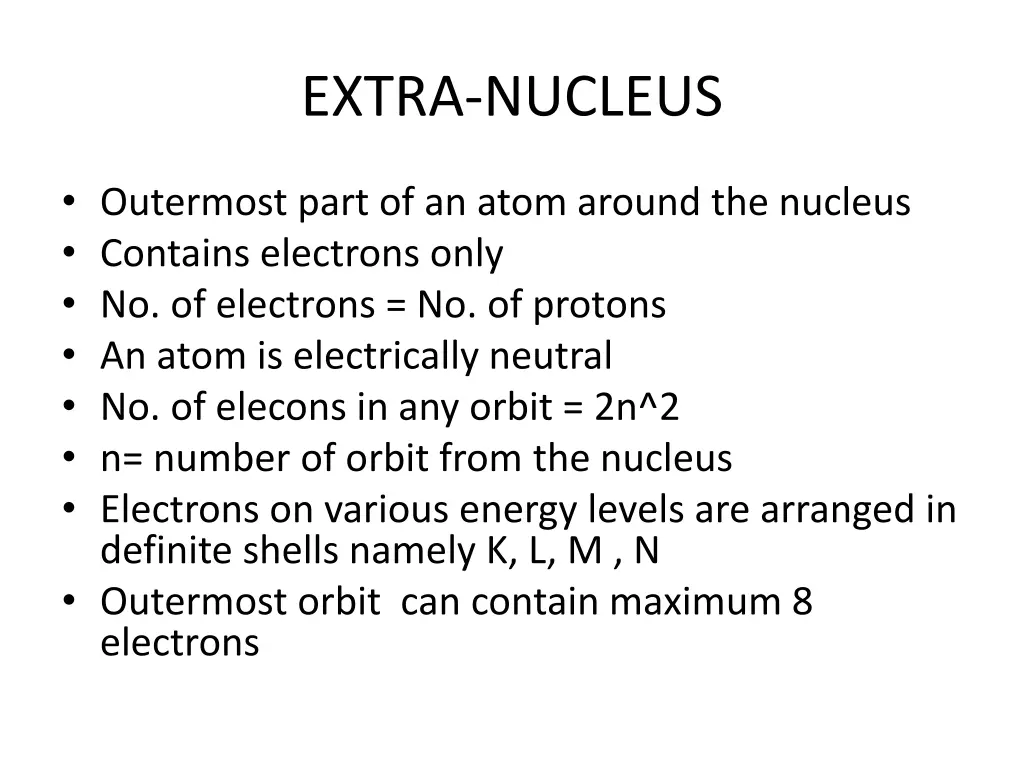 extra nucleus
