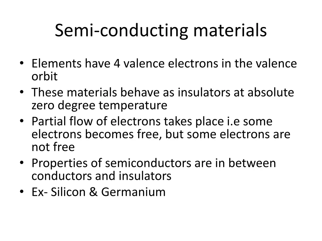 semi conducting materials