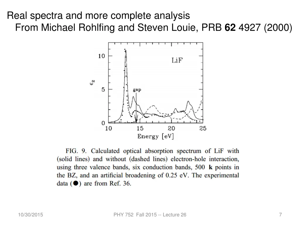 real spectra and more complete analysis from 2