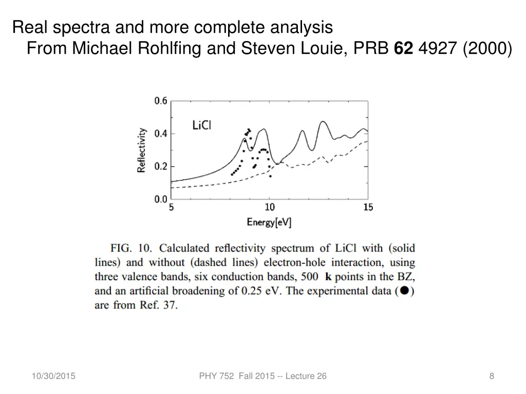 real spectra and more complete analysis from 3