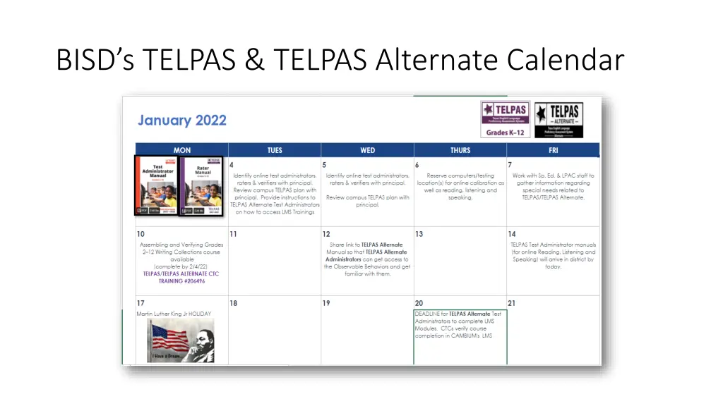 bisd s telpas telpas alternate calendar