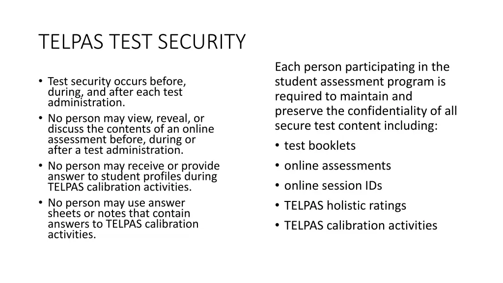 telpas test security