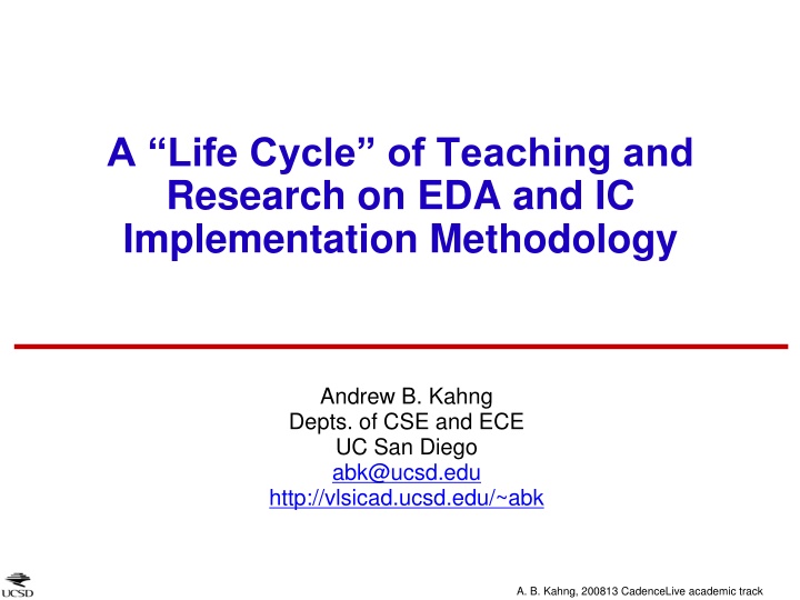 a life cycle of teaching and research