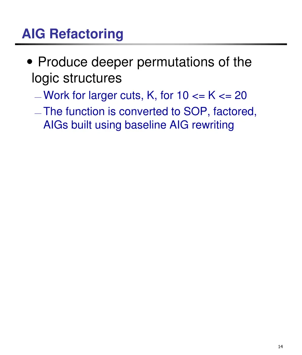 aig refactoring