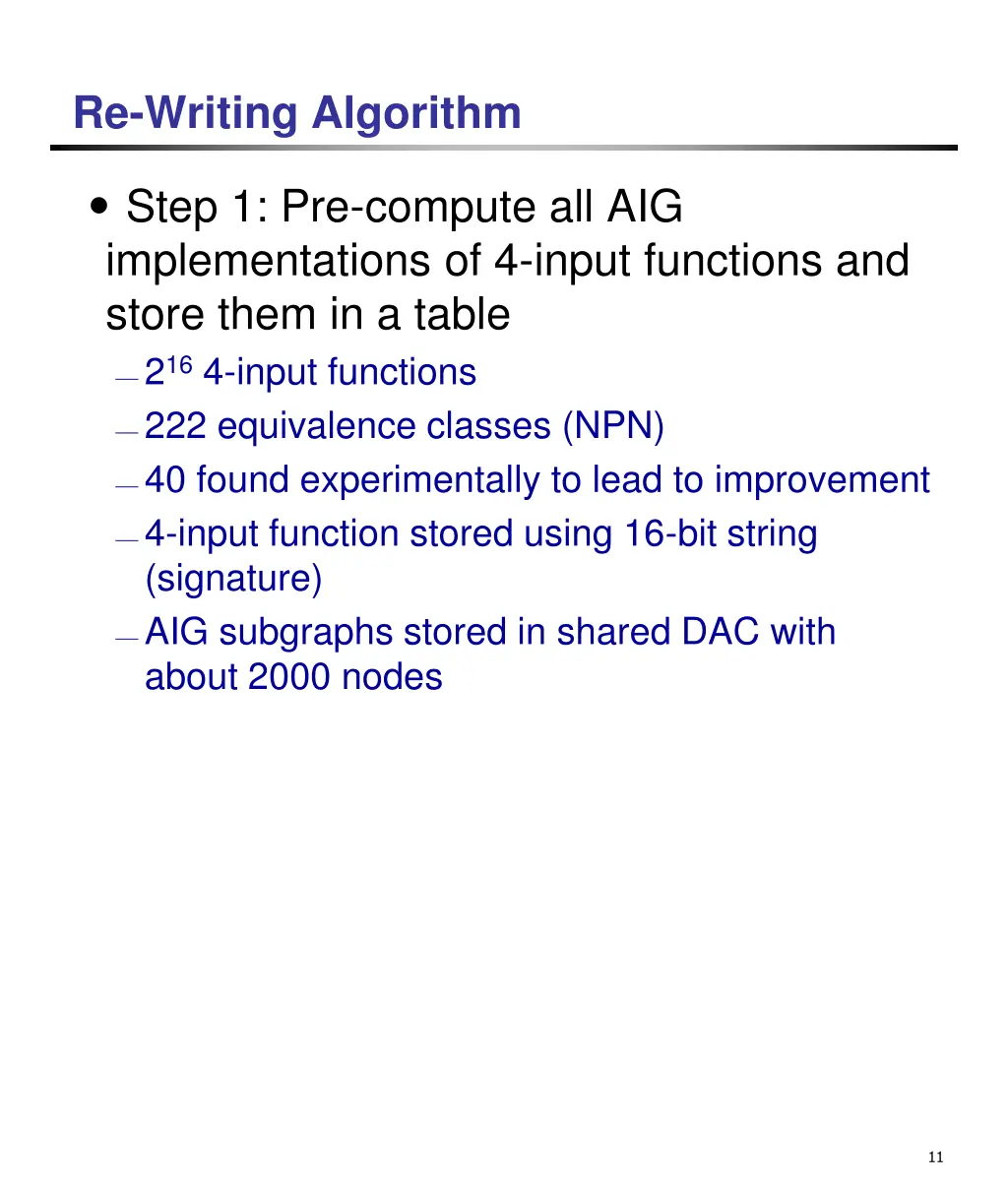 re writing algorithm