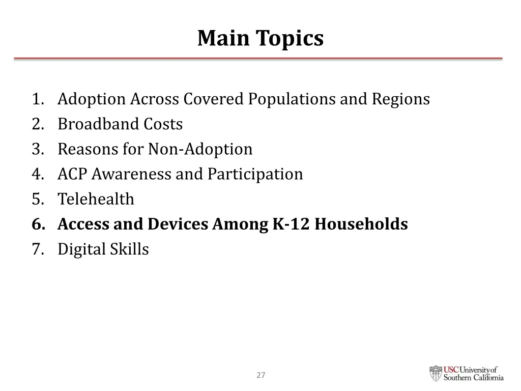 main topics 6