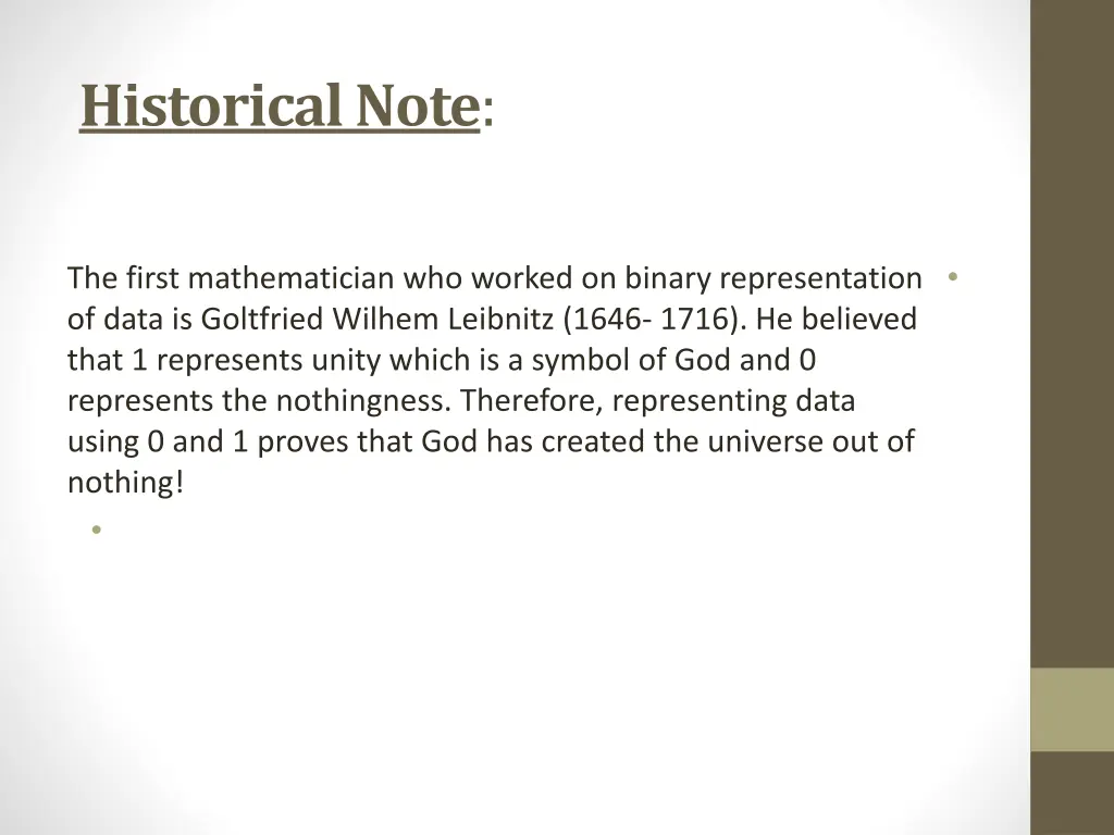 historical note