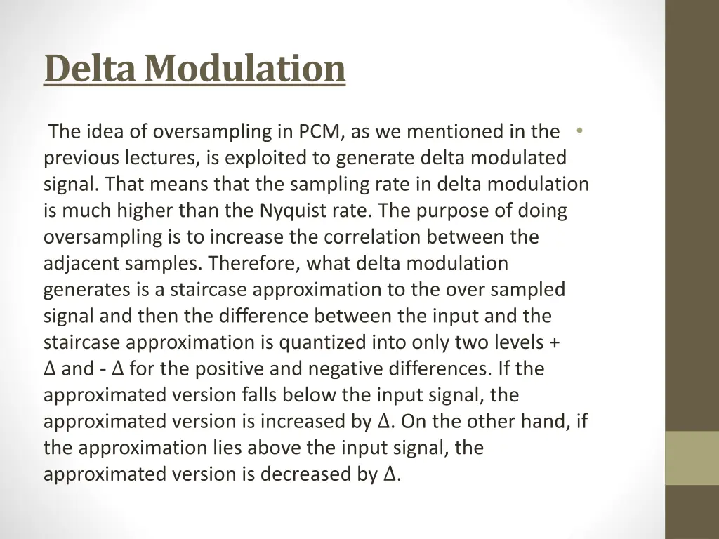 delta modulation