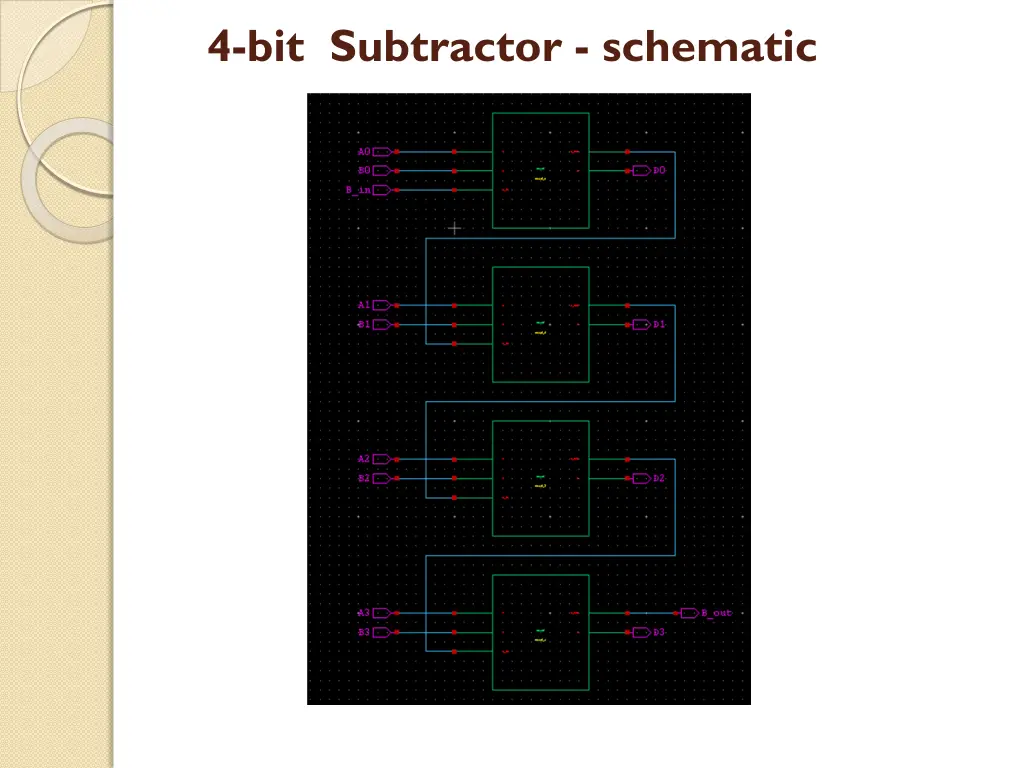 4 bit subtractor schematic