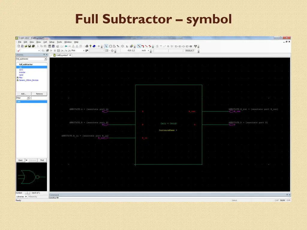 full subtractor symbol