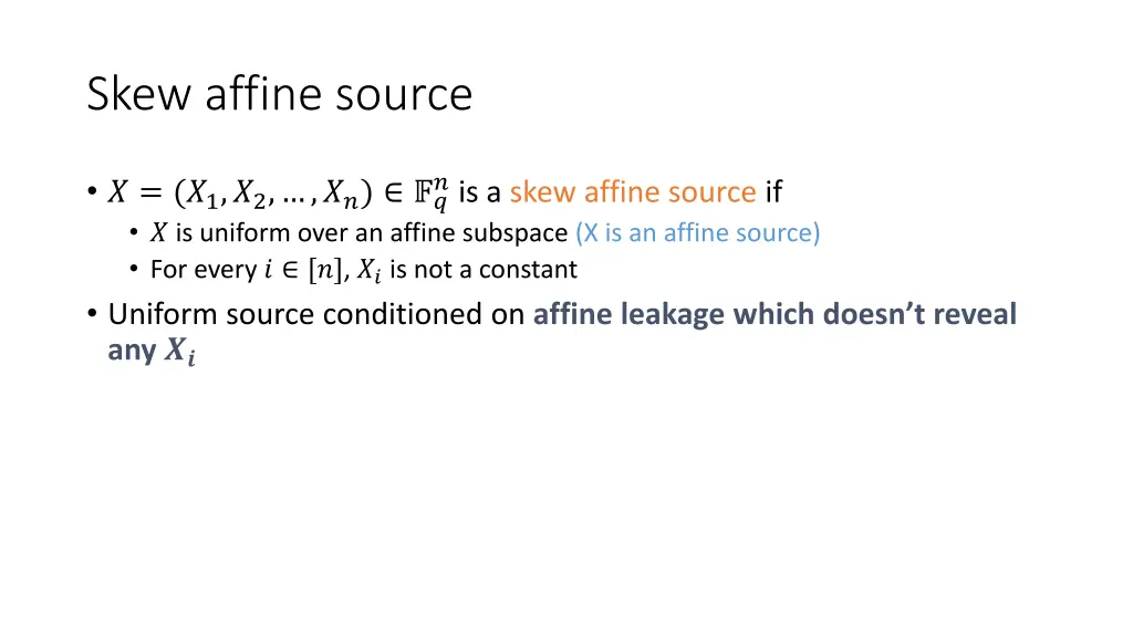 skew affine source