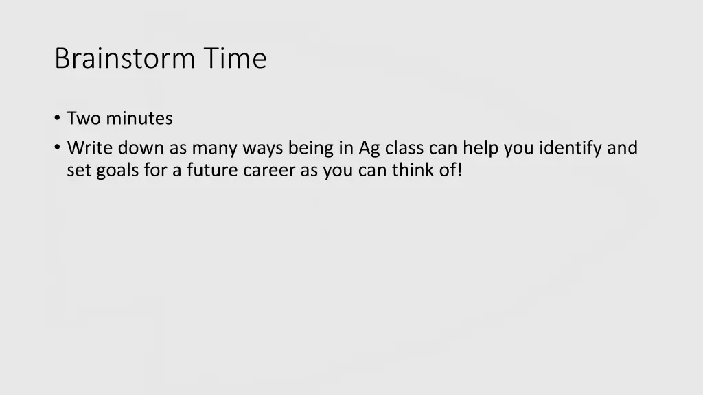 brainstorm time