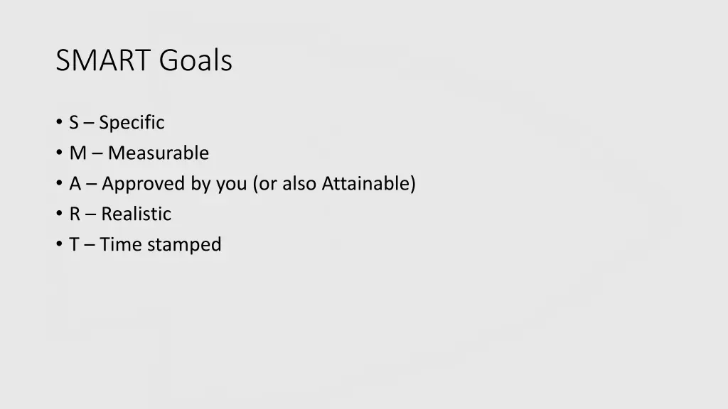 smart goals